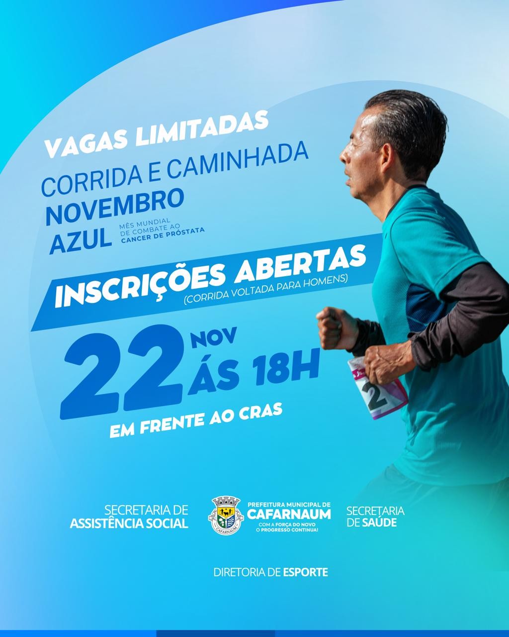 CORRIDA E CAMINHADA NOVEMBRO AZUL.