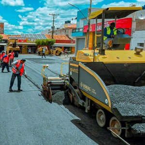 Praça José Gonçalves e Avenida Edimário Neres, recebem asfalto CBUQ em Cafarnaum.